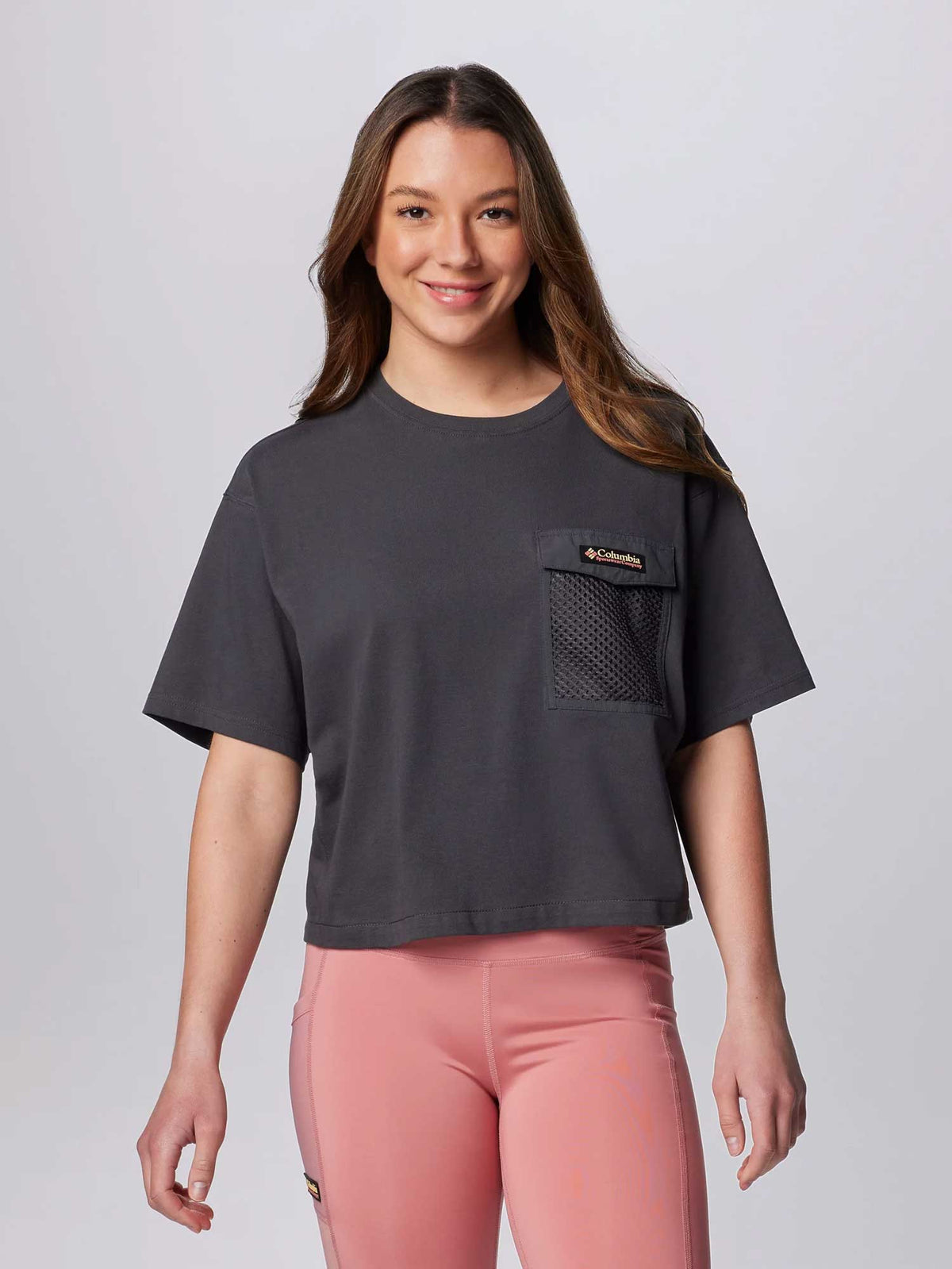 COLUMBIA Тениска Painted Peak Knit SS Cropped Top