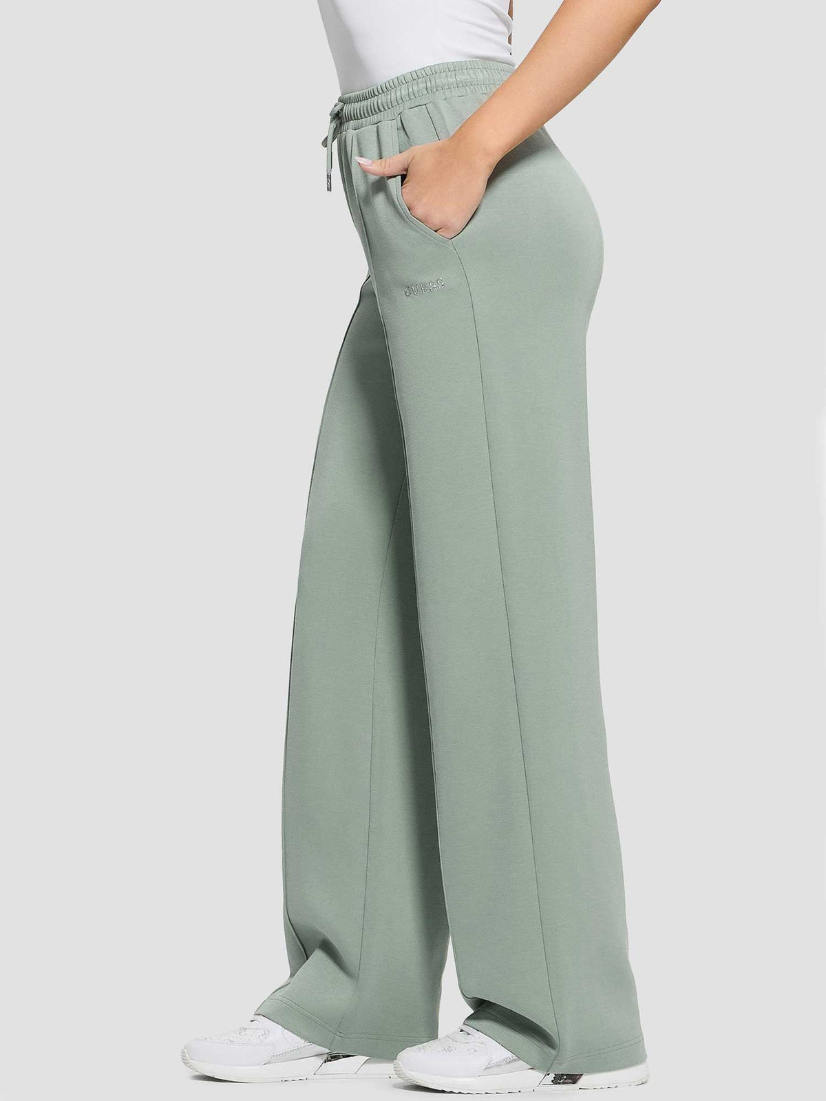GUESS Спортно долнище GELSEY STRAIGHT LEG PANTS